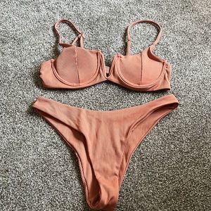 Pink/nude (salmon colored) bikini